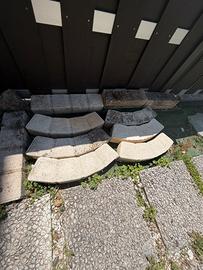 6  Mattonelle semiluna per aiuole e bordure giardi