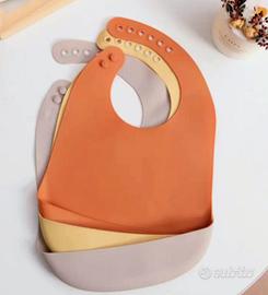 3 Pezzi Bavaglini in Silicone Impermeabili Bavette