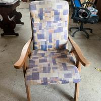 Poltrona reclinabile in legno