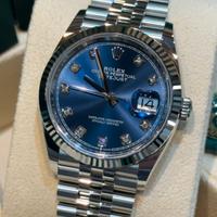 Rolex 126234 36mm Nuovo 2025 Blu Diamanti Jubilee