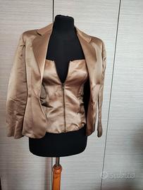 Giacca e corsetto satinato sartoria artigianale tg
