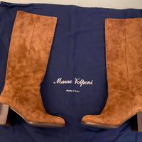 Stivali Mauro Volponi camoscio marrone e  cuoio