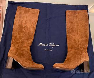 Stivali Mauro Volponi camoscio marrone e  cuoio