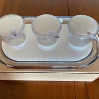 Set tavola per marmellate o salse con vassoio