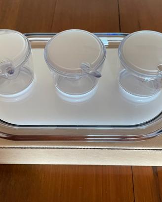 Set tavola per marmellate o salse con vassoio