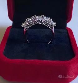 Anello Riviere in Argento  con  Moissanite 2,5 CT
