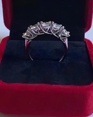 Anello Riviere in Argento  con  Moissanite 2,5 CT