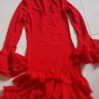 vestito in  pura lana rosso valentino