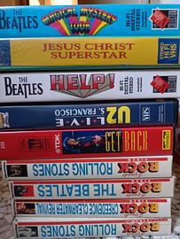 Lotto 9 VHS Musicali Rock (Beatles, Stones, U2)