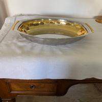 Vassoio ovale Gottinghen inox 18/10 e oro 24k