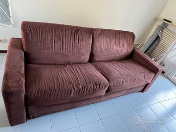 Divano letto 3 posti sfoderabile e smontabile