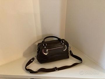 Borsa a mano in pelle marrone Studio Pollini