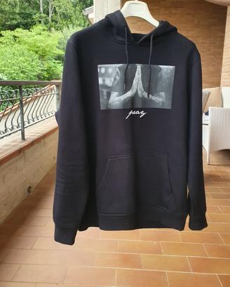 Felpa Mister Tee con cappuccio nero