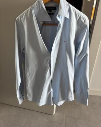 Camicia uomo azzurra tommy hilfiger