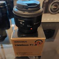 Obiettivo yongnuo YN50mm 1.8 per Canon full frame