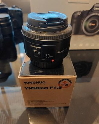 Obiettivo yongnuo YN50mm 1.8 per Canon full frame