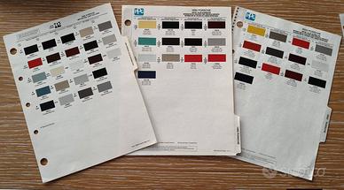 Campionari tinte colori auto storiche Porsche 