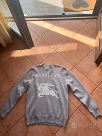 Maglione Burberry grigio con logo – Taglia L