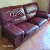 Divano 3 posti in vera pelle