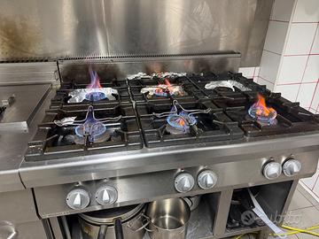Cucina 6 fuochi professionale
