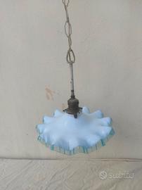 Lampadario Vintage Fazzoletto Vetro Anni 40/50