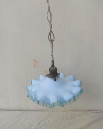 Lampadario Vintage Fazzoletto Vetro Anni 40/50