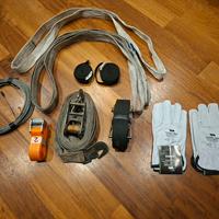 cinghie  a cricchetto e fune acciao 