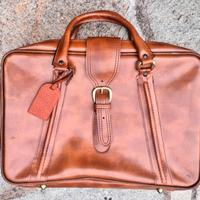 Valigia The Bridge vintage di pelle anni 70