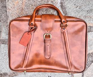 Valigia The Bridge vintage di pelle anni 70