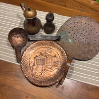 Vecchi oggetti in rame 5 pezzi