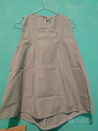 Maglietta smanicata a righe