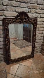 Specchio Barocco in Legno Intagliato