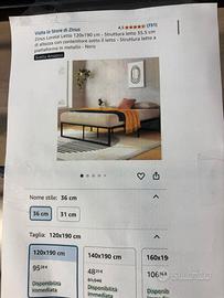 Struttura letto ZINUS modello
Loreali 