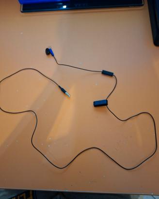 auricolare sony blu e nero con microfono per ps4 