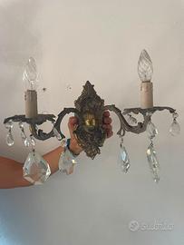 Coppia Applique vintage classiche a 2 luci