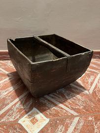 Cesto cinese dell'800, legno