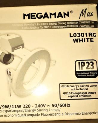 13 Faretti incasso bianchi 70mm luce GU 10 NUOVI