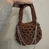 totebag in fettuccia di cotone artigianale 