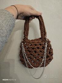 totebag in fettuccia di cotone artigianale 