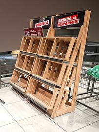 espositore in legno per vino usato