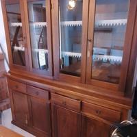 Credenza in legno massello stile arte povera con v