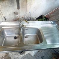 Doppio lavabo in acciaio inox