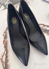 Decolletes ASH_scarpe tacco pura pelle Nero Pitone