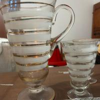 Servizio da 6 bicchieri + boccale vintage