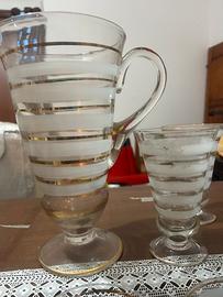 Servizio da 6 bicchieri + boccale vintage