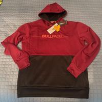 Felpa Bullpadel bordeaux nera cappuccio M NUOVA