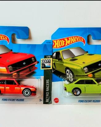2 Hot Wheels Ford Escort RS2000 Nuove
