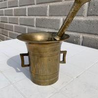 Mortaio antico di bronzo grande peso 4Kg e 500