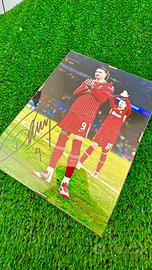 Quadretto Darwin Nuñez autografato con prova