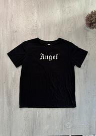 T-shirt Nera "Angel" Gotica/Punk